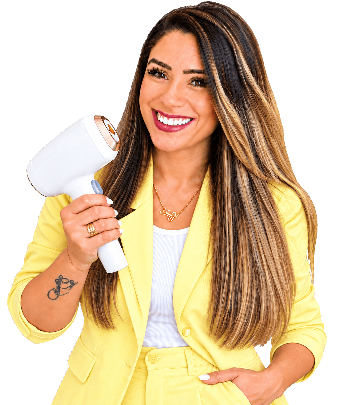 Franciele, profissional de estética e bem-estar